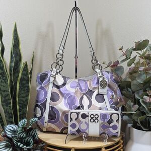 Coach Alexander Op Art Tote and Wallet